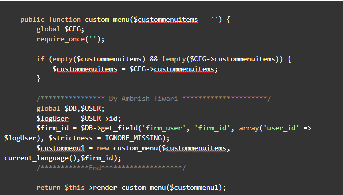 custom_menu function in core_renderer.php