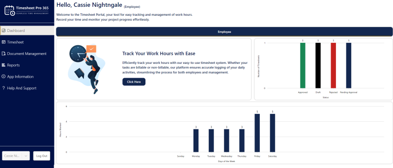 Microsoft 365 Timesheet App & Timesheet Software - Ignatiuz
