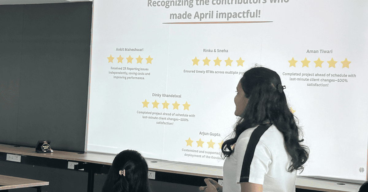 Employee recognition and promotion event April 2025